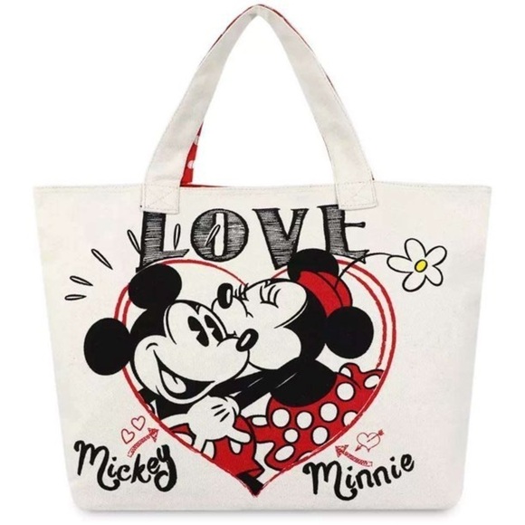 Mickey and Minnie Mouse ''Love'' Canvas Tote - Picture 1 of 7